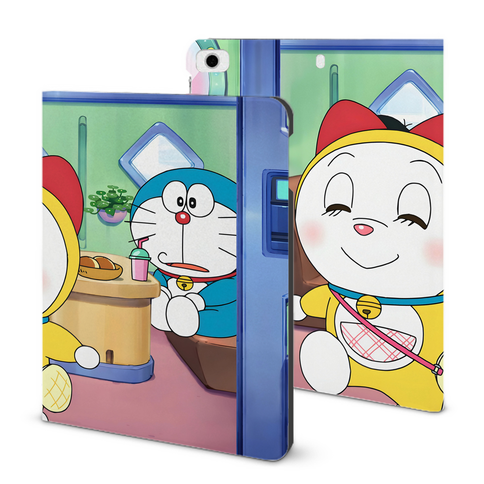 （画像用） ドラえもん Doraemon IPad ケース ブック型 PUレザー TPU 耐衝撃 軽量 薄型 ペン収納なし 全面保護 IPad 各モデル対応